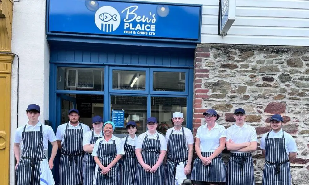 Fish and Chip Shop Mevagissey - Team Photo - Bens Plaice Mevagissey